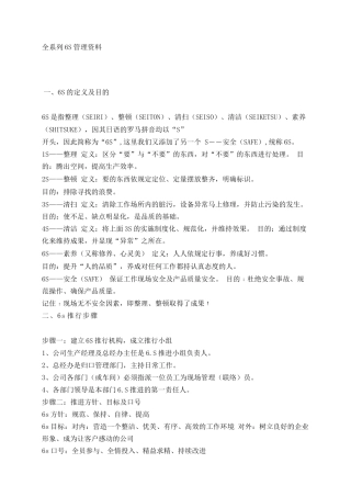 全系列6S管理资料