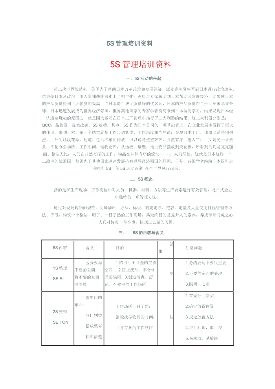 5S管理培训资料_第1页