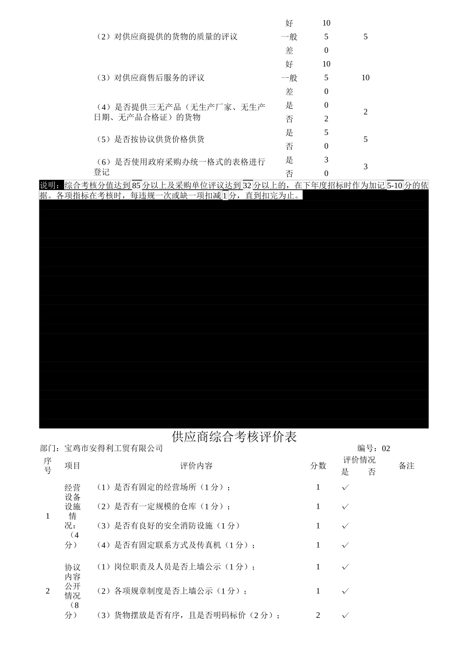 供应商综合考核评价表_第2页
