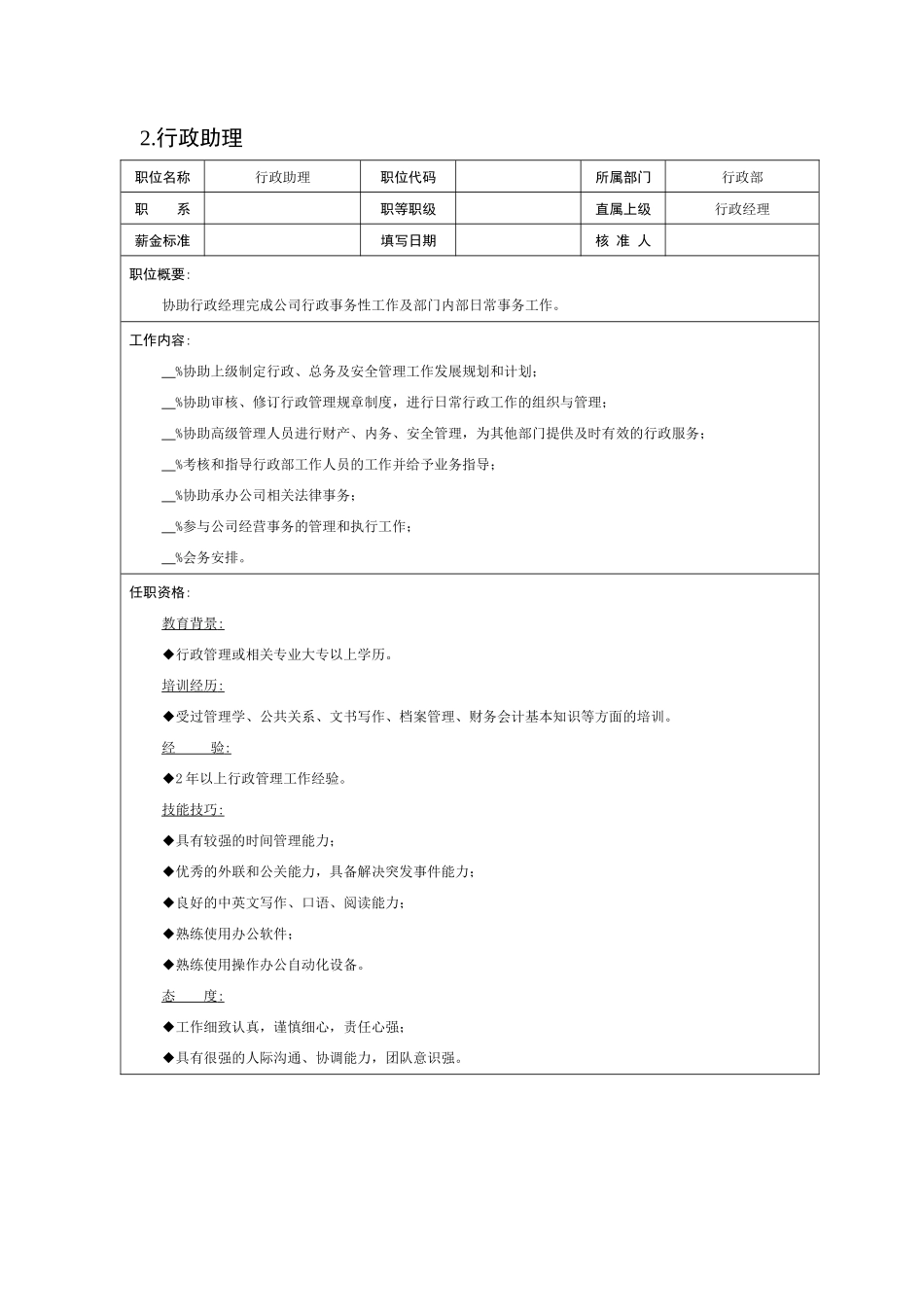 行政類職位說明書_第3页