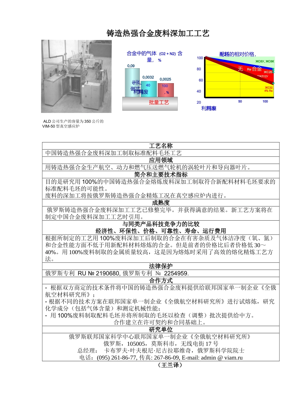 铸造热强合金废料深加工工艺_第1页