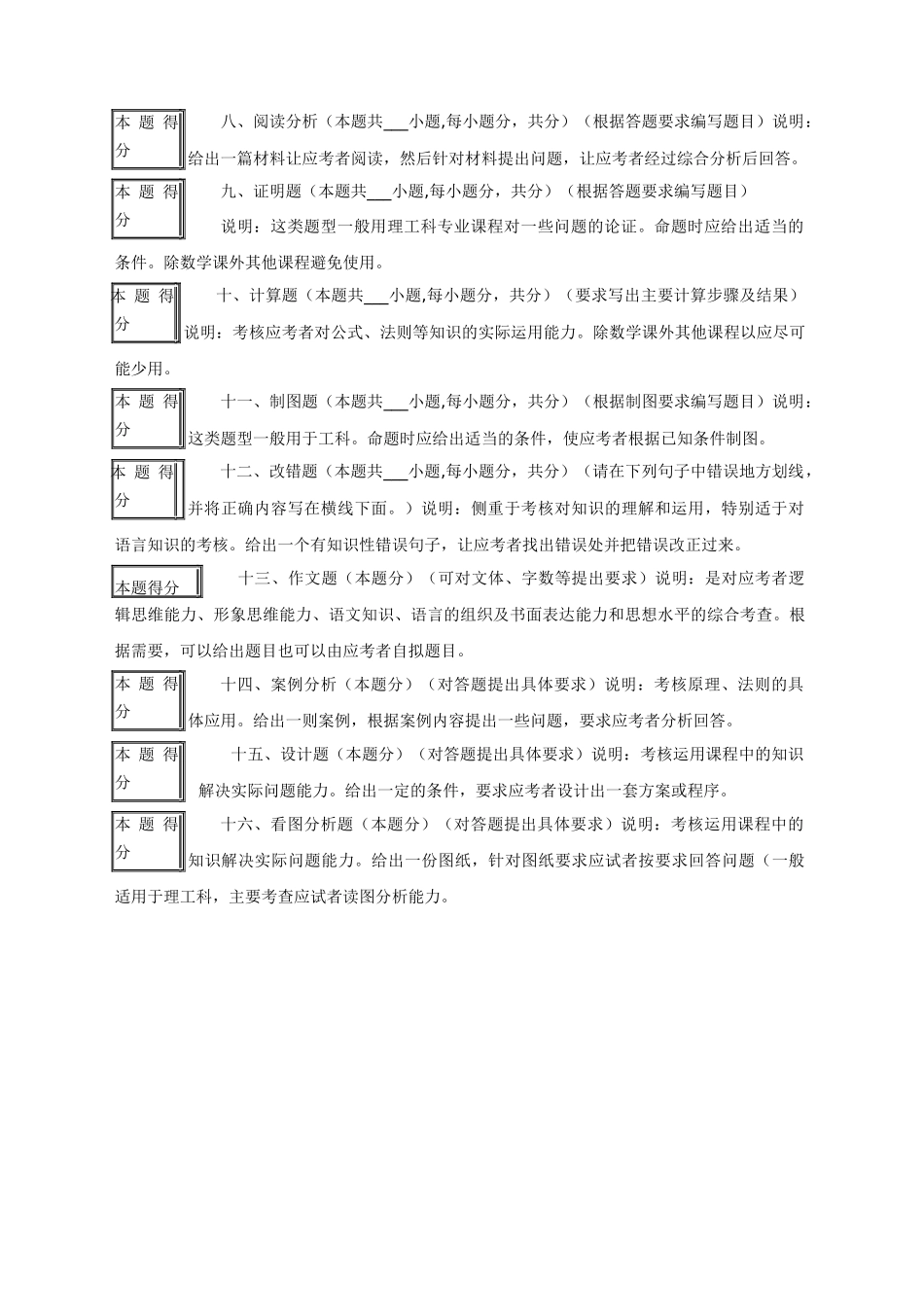 湖南理工职业技术学院试卷规范_第3页