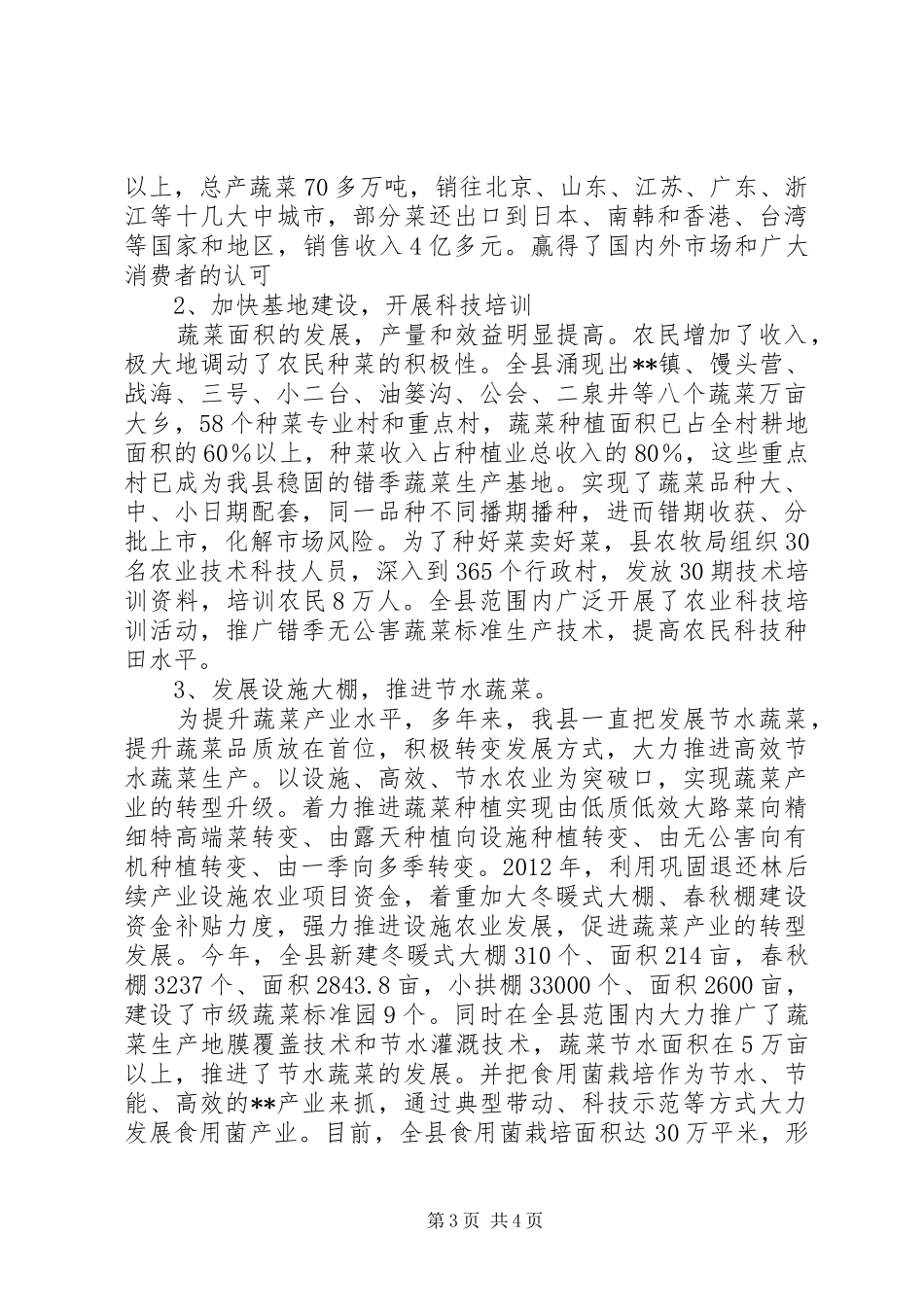 蔬菜产业园建设工作总结_第3页