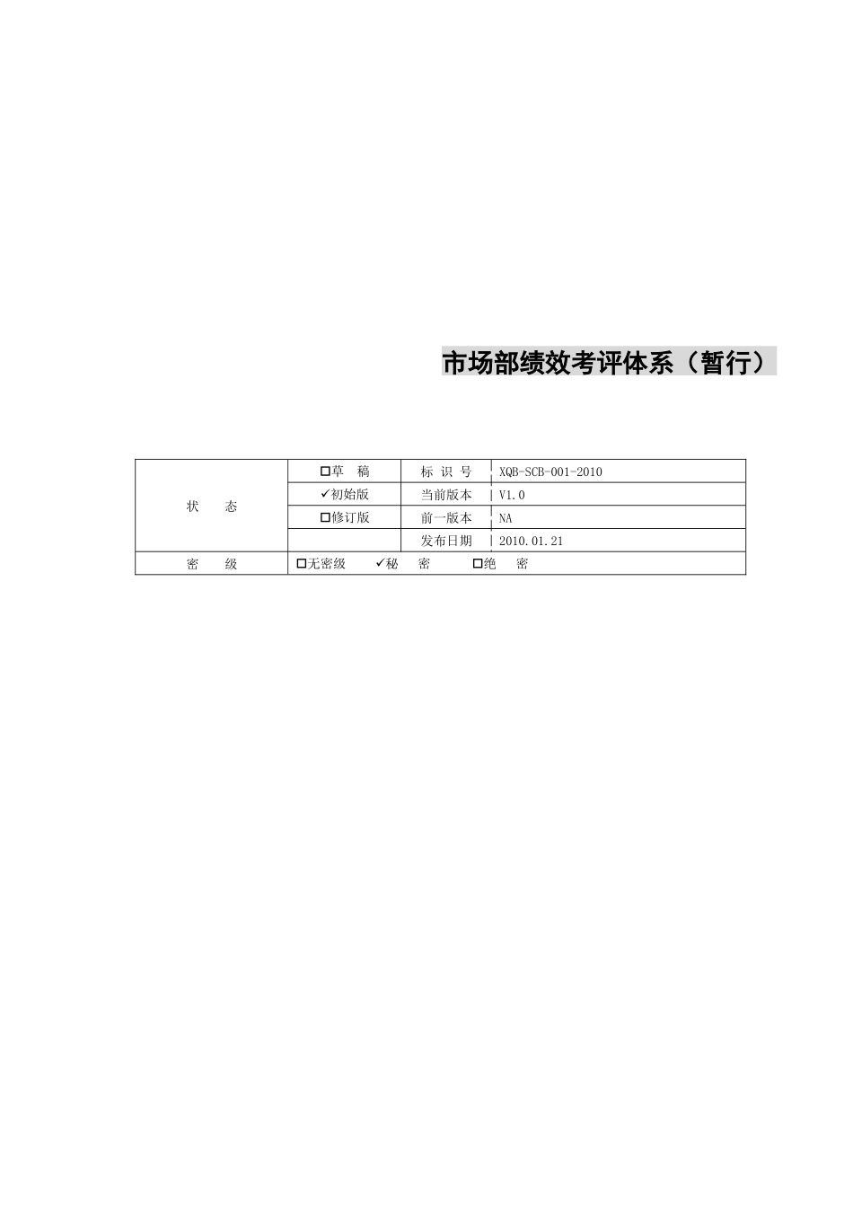 绩效考评办法、体系_第1页