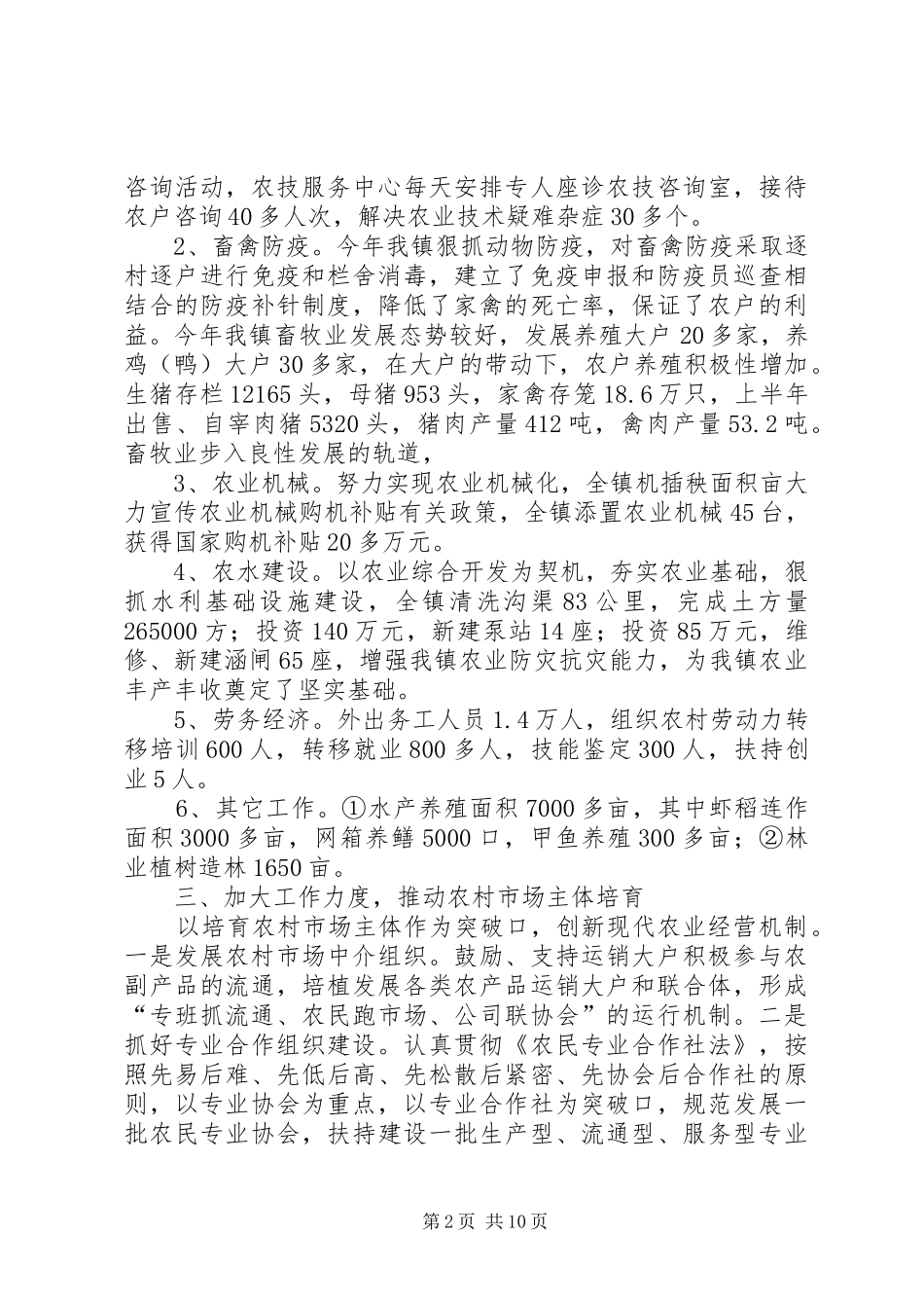 镇经济发展办公室工作总结_第2页