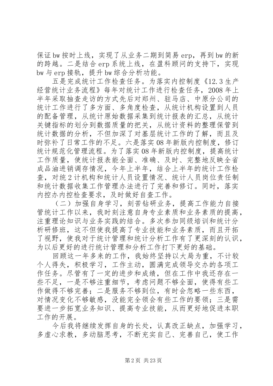 统计工作个人总结_第2页