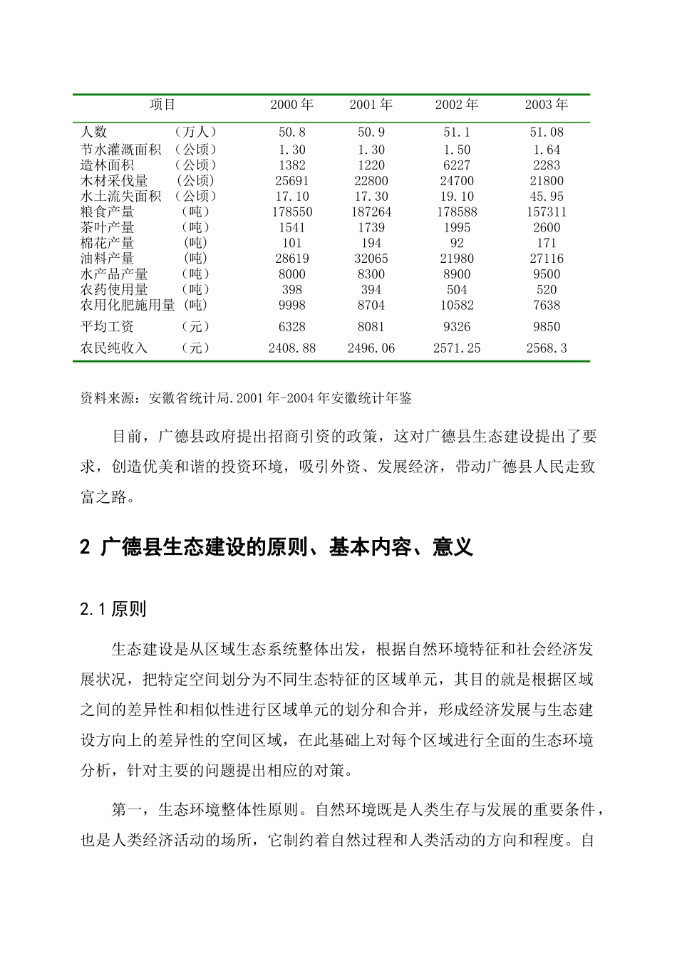 广德县生态建设与环境整治初探-广德县生态建设初探_第2页