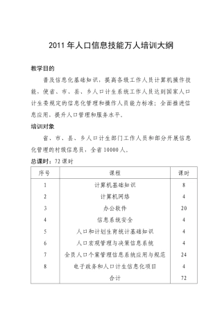 计算机基础技术培训提纲