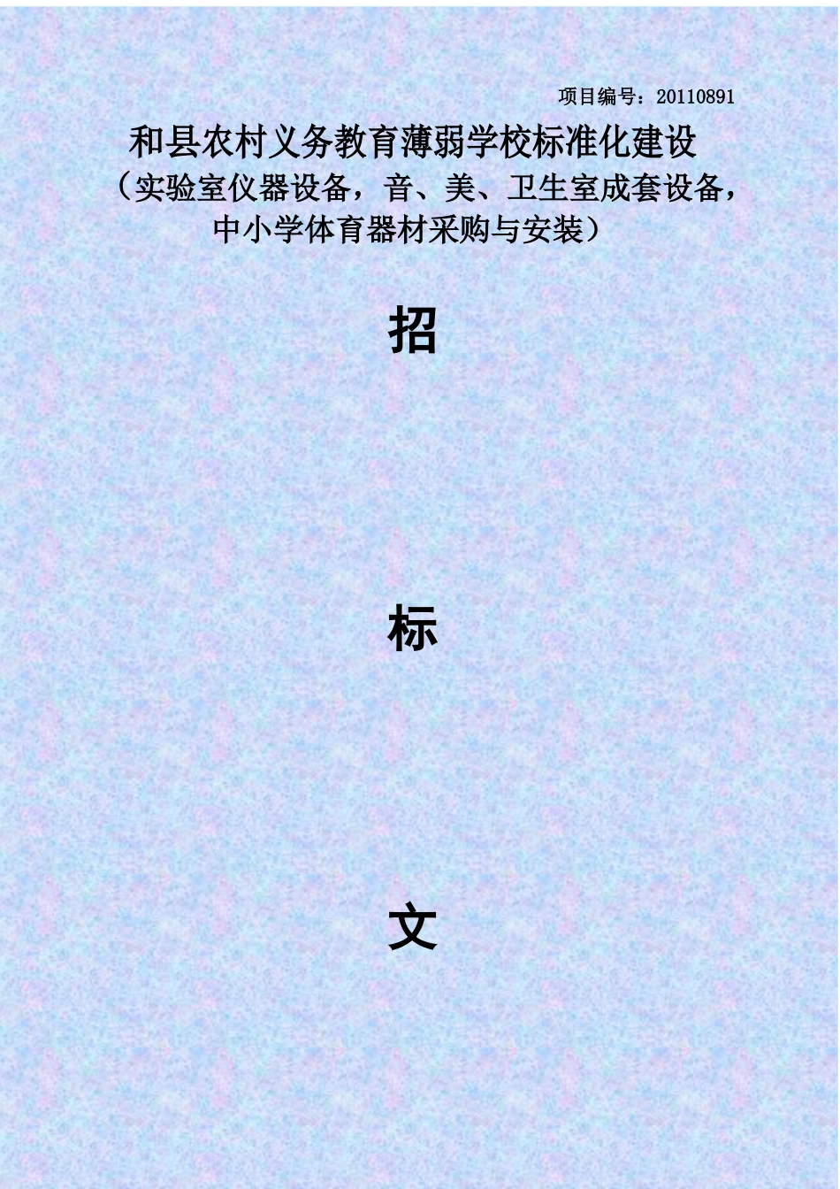 农村义务教育薄弱学校标准化建设(实验室仪器设备音、_第1页