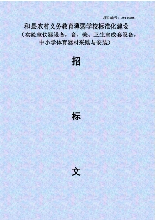农村义务教育薄弱学校标准化建设(实验室仪器设备音、