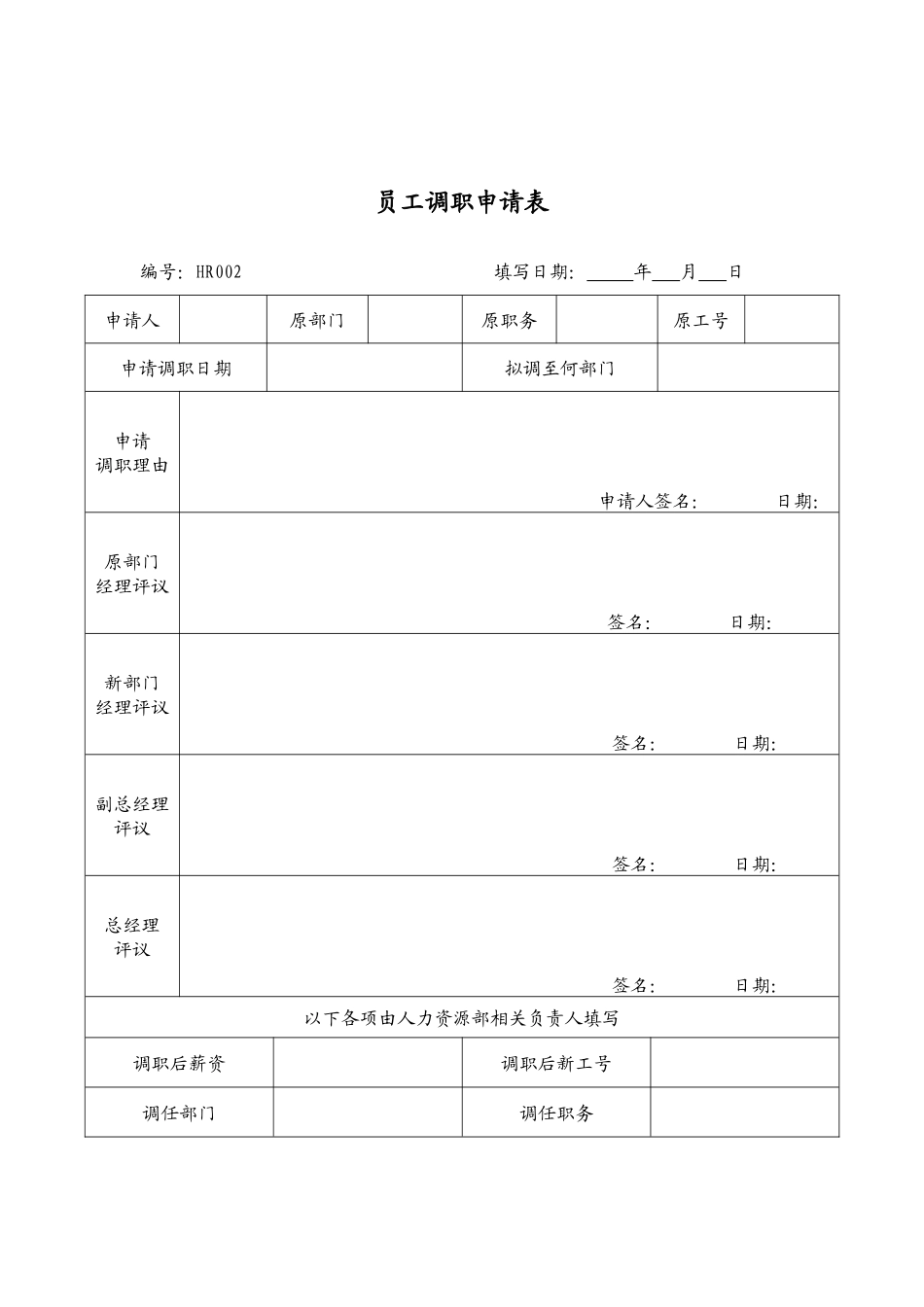 管理表格--部分人事表格(修改后)( 23页)_第2页