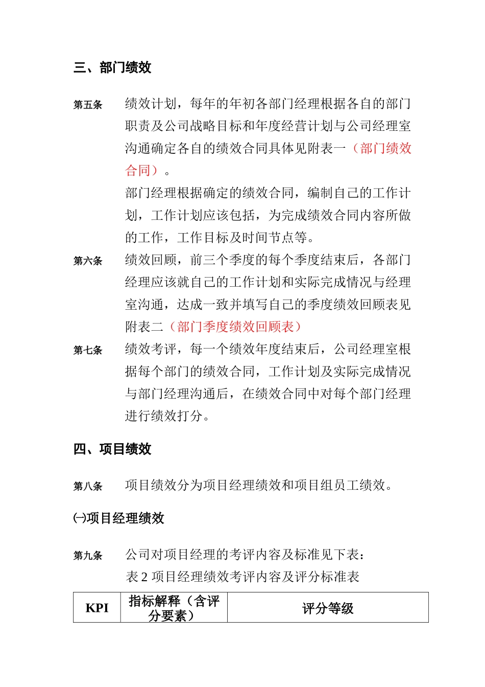 绩效考评制度方案（ 15页）_第3页