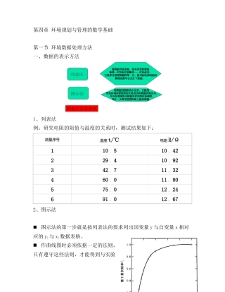 环境规划与管理的数学基础