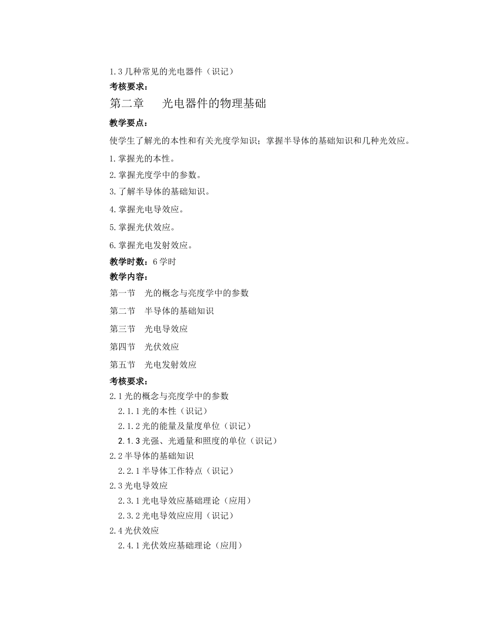 光电器件与技术-教学大纲规范_第3页
