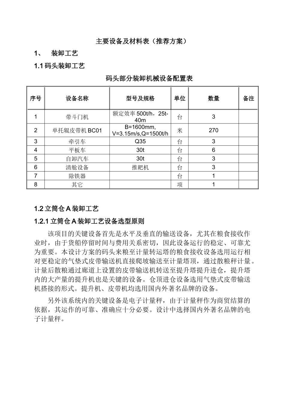 初步设计主要设备与材料_第3页