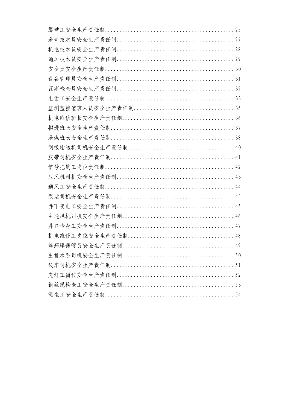 XX煤矿安全生产责任制汇编_第3页