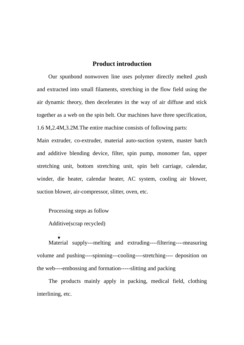 纺粘无纺布设备英文说明书spunbondelectricmanual_第3页