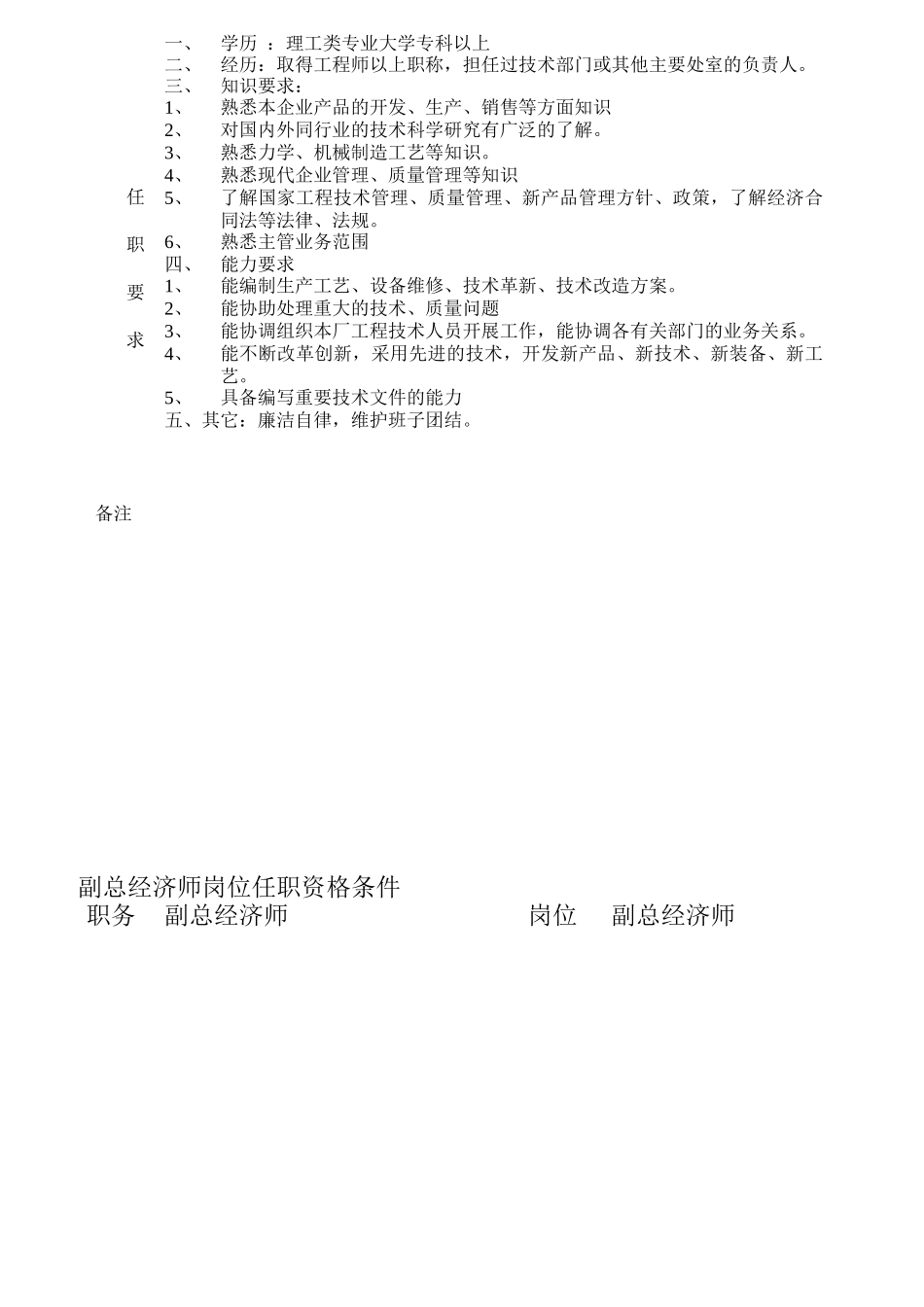 各类岗位人员任职资格条件_第3页