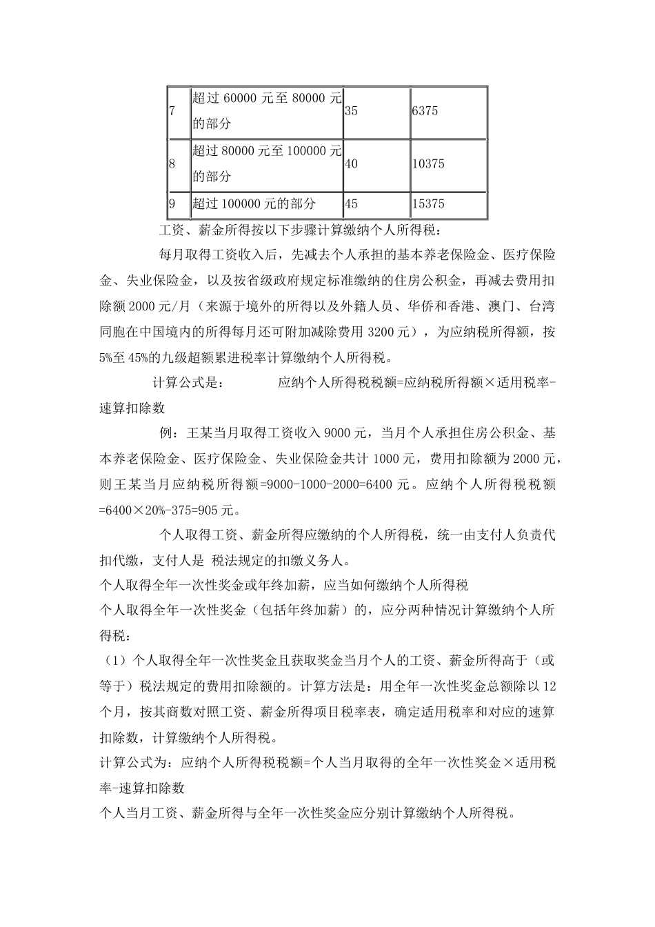 个人工资缴税标准计算_第2页