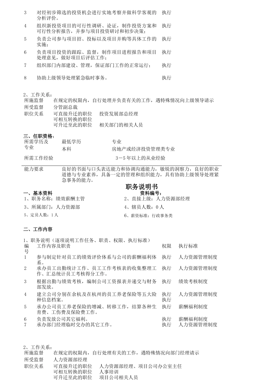 华立地产集团职务说明书_第2页