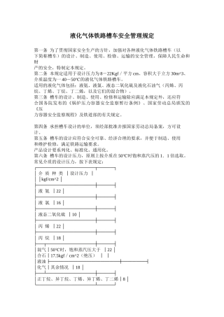 液化气体铁路槽车安全管理规定( 20)