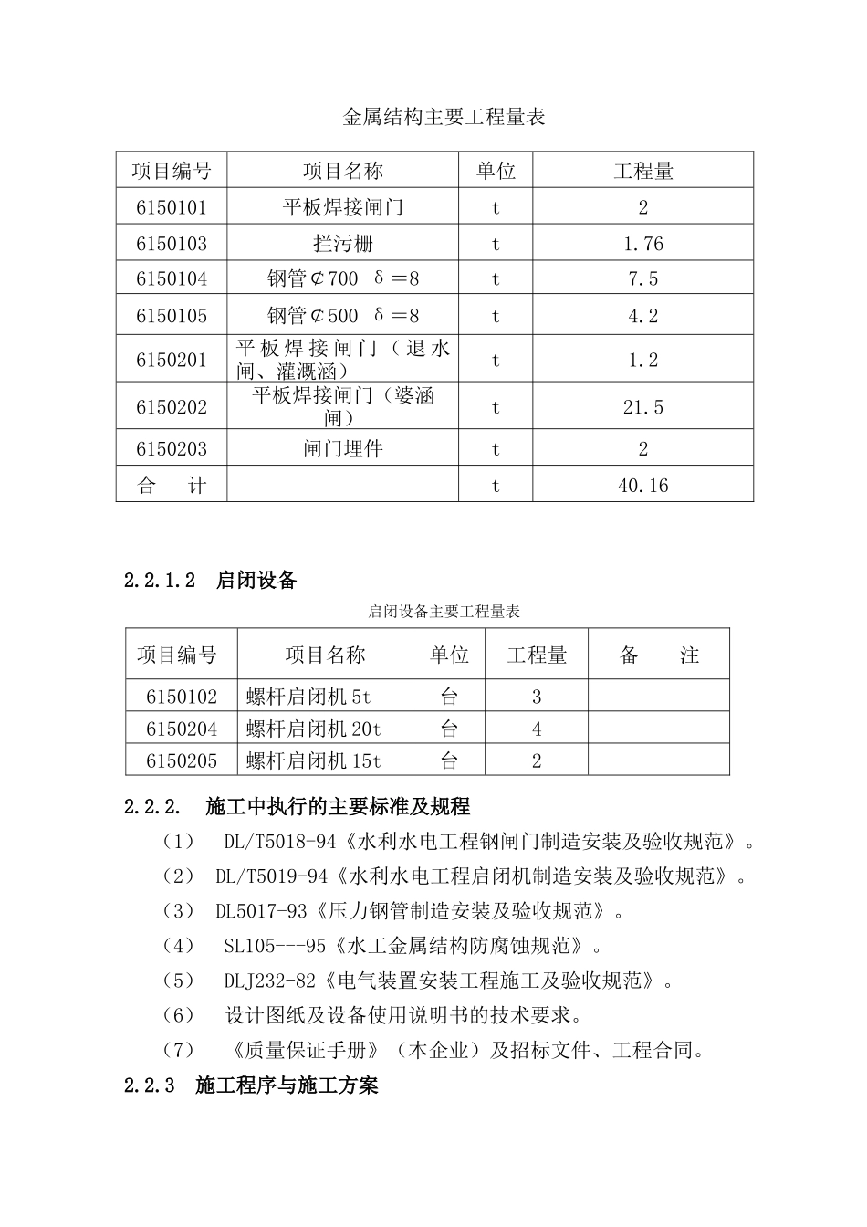 金属结构和机电设备安装及调试施工方案(36页)_第3页