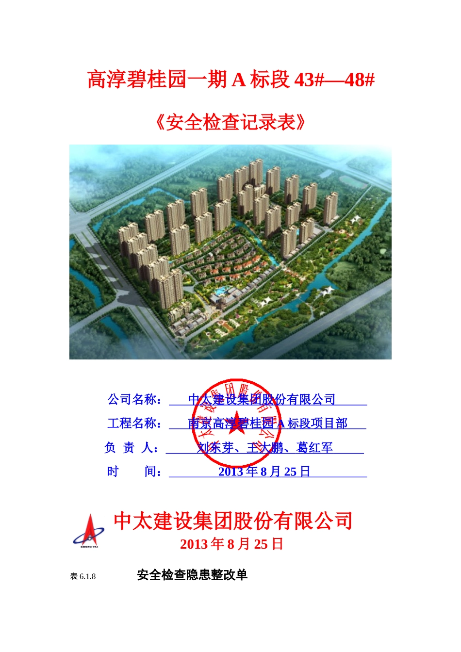 安全检查隐患整改单618_第1页