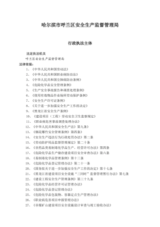 呼兰区安全生产监督管理局