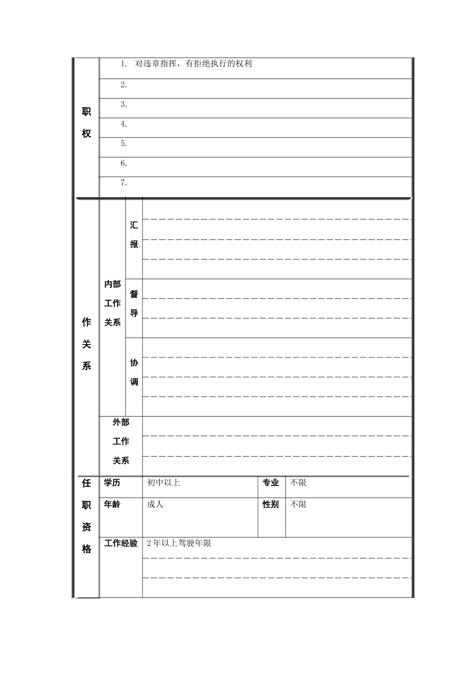 江动股份-小车司机职务说明书_第2页