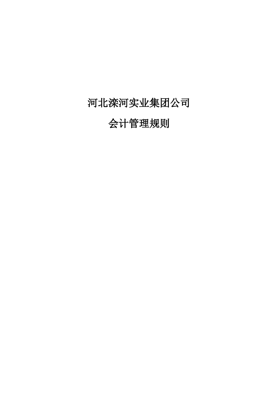 某集团实业公司会计管理规划_第1页