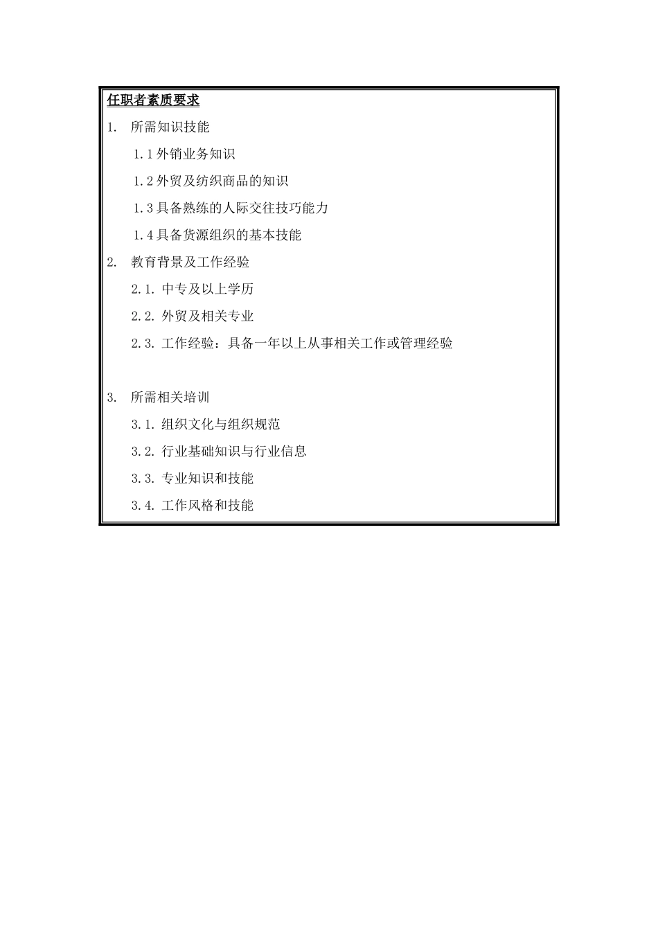 货源员岗位说明书_第3页