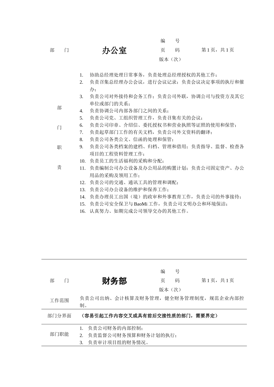 公司各部门的岗位职责_第3页