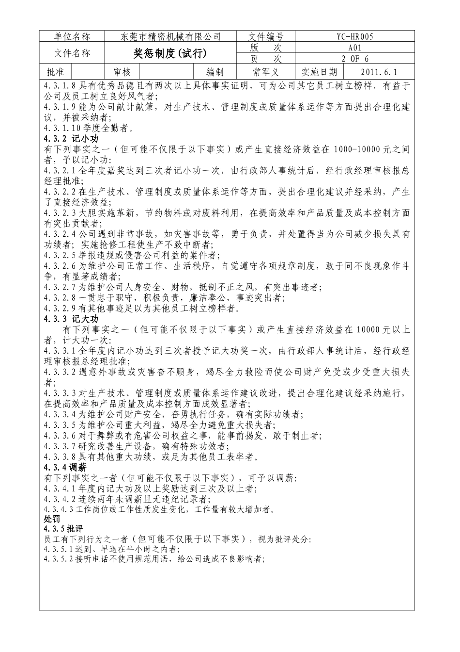 奖惩制度HR_第2页