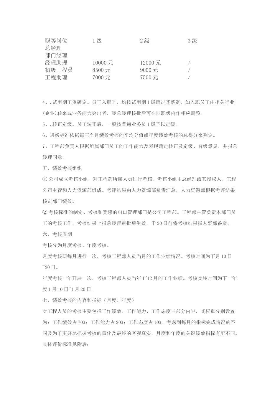 工程部绩效考核方案_第3页