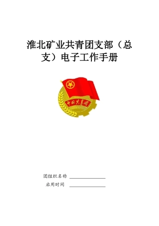 淮北矿业共青团支部(总支)电子工作手册