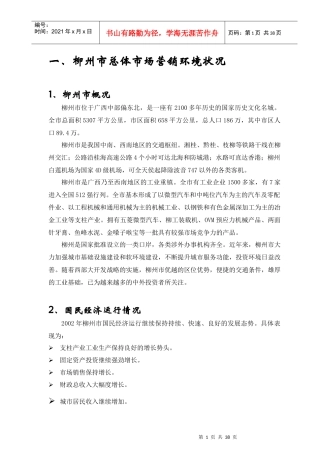 柳州市某广场项目的市场调查研究报告