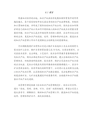 某集团矿业有限公司知识产权管理手册