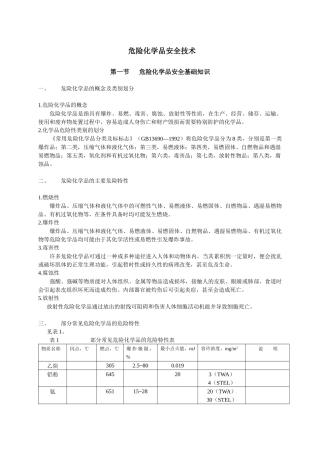 危化品安全技术
