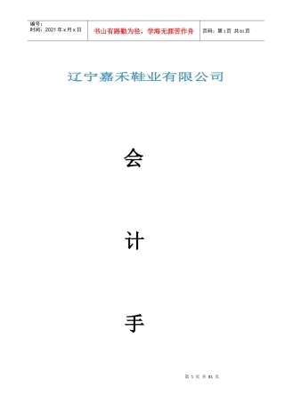 某鞋业有限公司会计手册