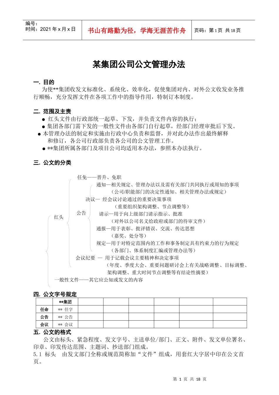 某集团公文管理办法_第1页