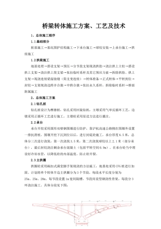 桥梁转体施工方案、工艺及技术
