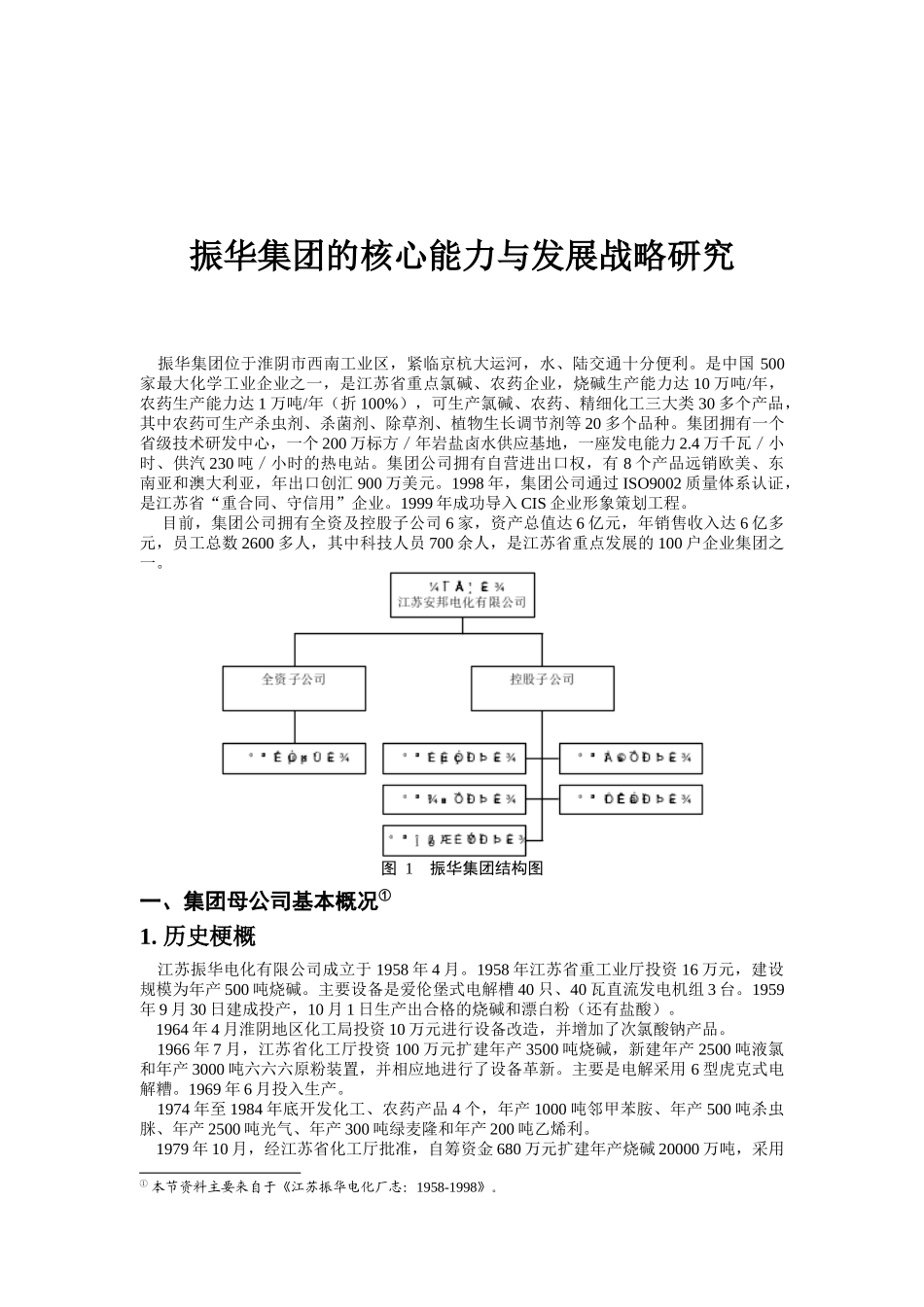 某集团的核心能力与发展战略研究分析_第1页