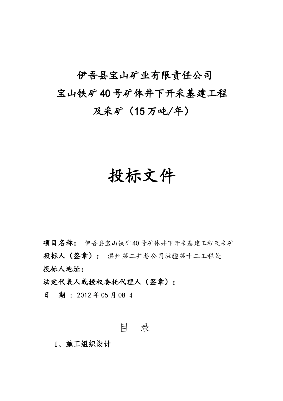 标书：施工组织设计_第1页