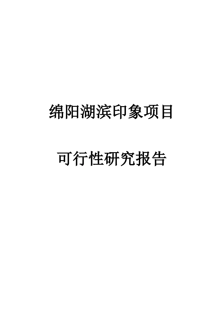 某项目可行性研究报告(doc 22页)_第1页