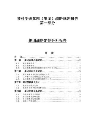 某集团战略定位分析报告(doc 16页)