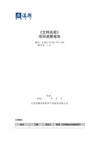 某软件项目进展报告