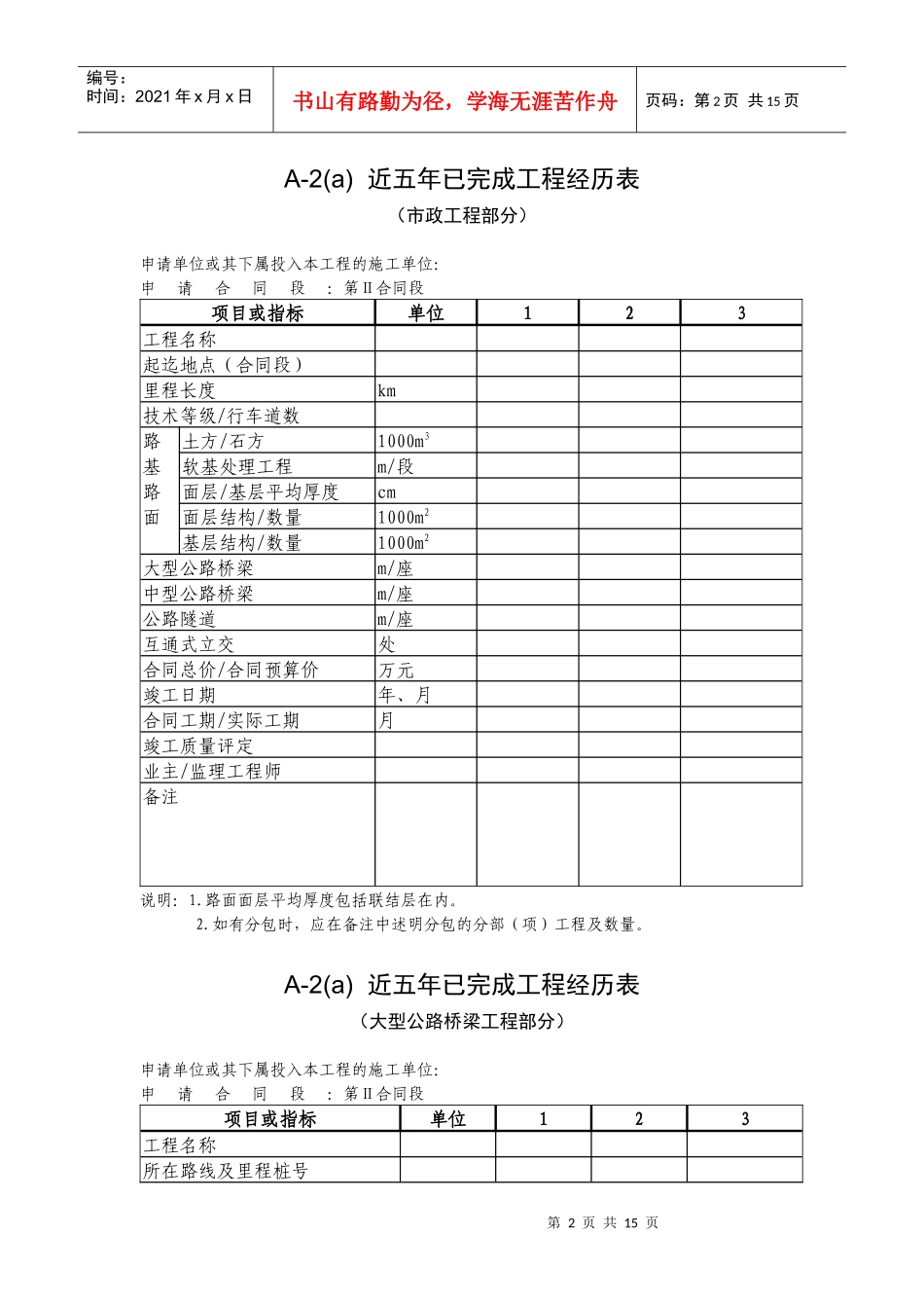 标准投标书编制格式_第2页