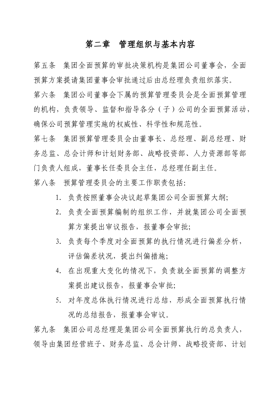 某集团全面预算管理办法_第2页