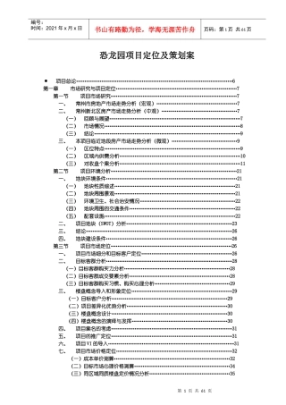 某项目定位及其策划方案