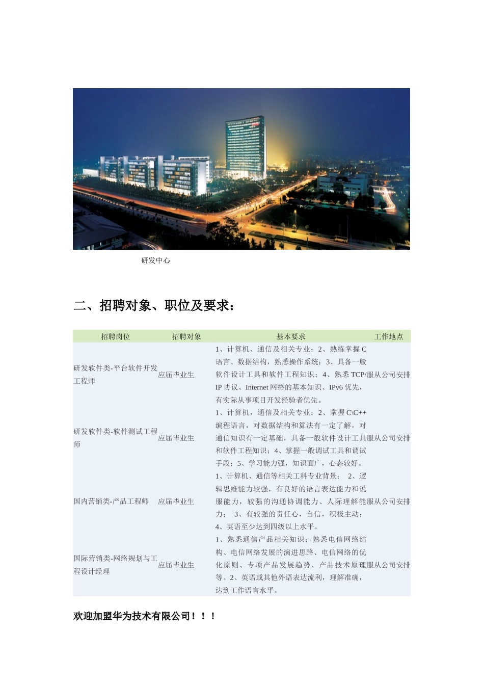 华为技术有限公司招聘计划书_第3页